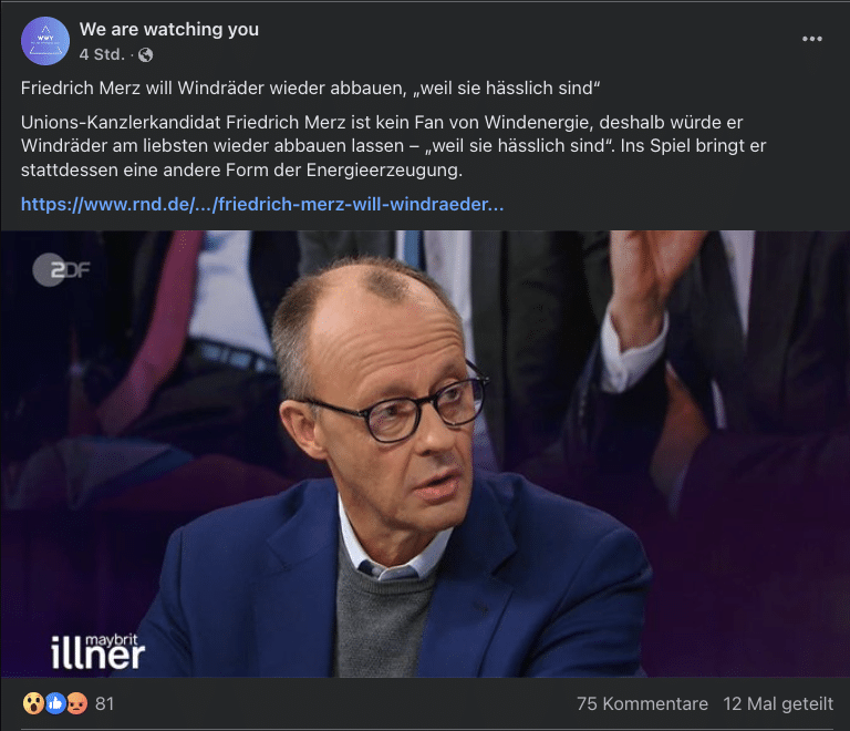 Friedrich Merz: Windräder müssen weg, weil sie "hässlich" sind Friedrich Merz: Windräder müssen weg, weil sie "hässlich" sind